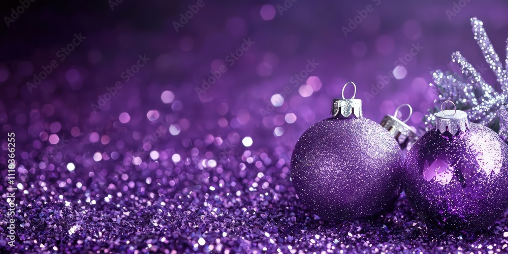 A deep purple Christmas background featuring twinkling stars and delicate silver accents for a modern and stylish holiday theme. A deep purple Christmas background featuring twinkling stars and delicate silver accents for a modern and stylish holiday theme.