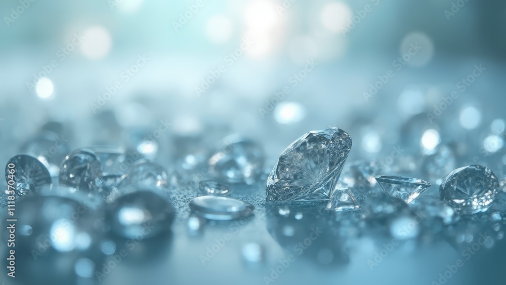 A pile of diamonds sitting on top of a table A pile of diamonds sitting on top of a table