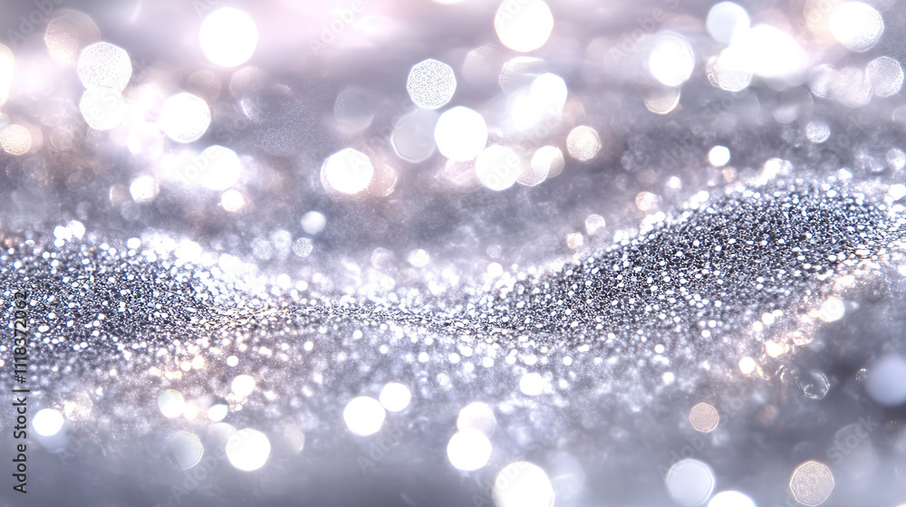 De-focused silver and white glitter lights creating a vintage backdrop De-focused silver and white glitter lights creating a vintage backdrop