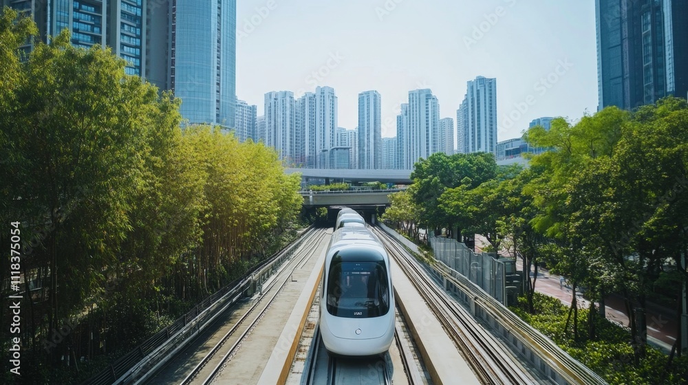 Fototapeta premium Modern Urban Transport System in City