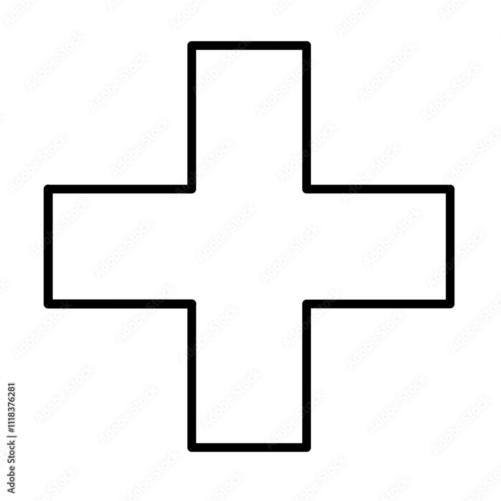 Obraz premium Plus icon logo and vector