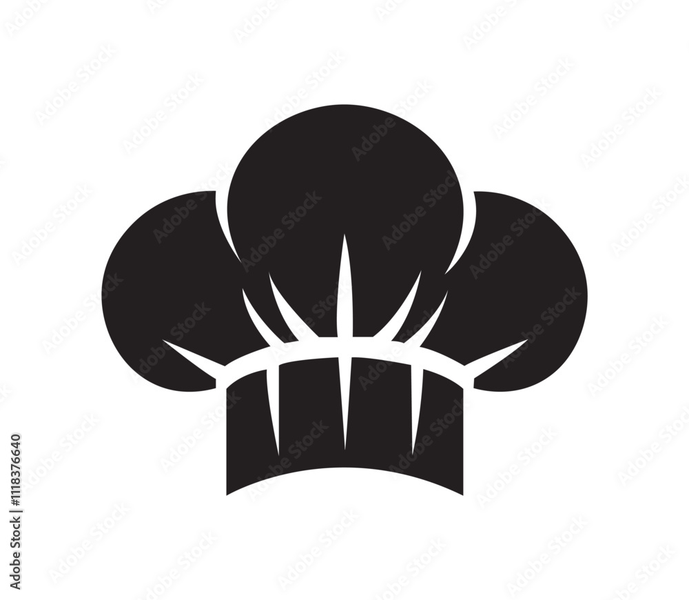 Chef hat icon vector. Chef hat black vector illustration, chef hat silhouettes, kitchen silhouettes. Chef hat icon vector. Chef hat black vector illustration, chef hat silhouettes, kitchen silhouettes.