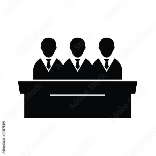 Jury icon isolated on white background. Vector illustration.