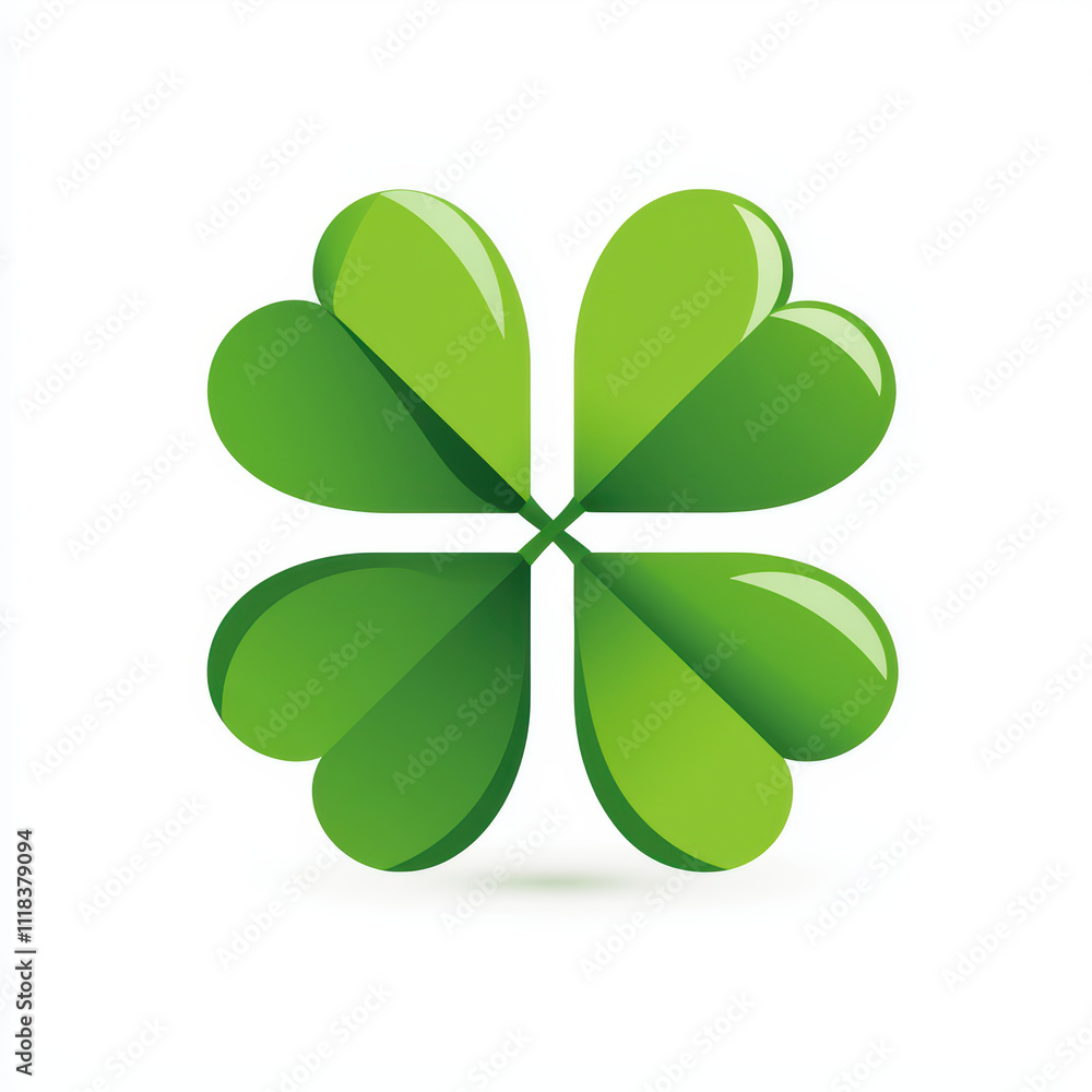 vibrant green cloverleaf design featuring four heart shaped leaves, symbolizing luck and positivity. This modern captures fresh and cheerful essence vibrant green cloverleaf design featuring four heart shaped leaves, symbolizing luck and positivity. This modern captures fresh and cheerful essence