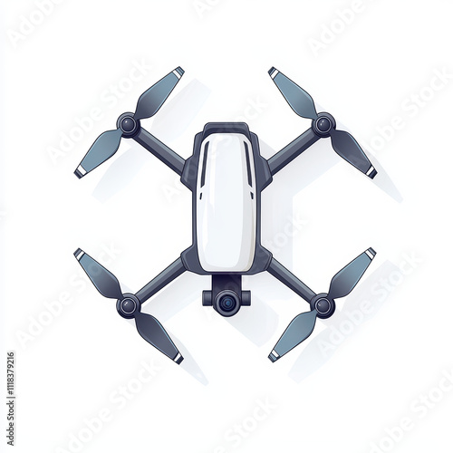 sleek drone with four propellers, designed for aerial photography and exploration. Its modern design features streamlined body and advanced technology for optimal performance