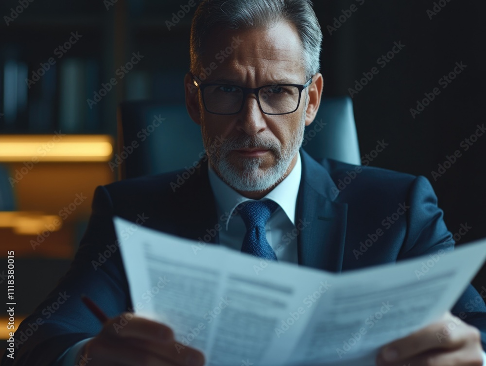 businessman reading newspaper in office businessman reading newspaper in office