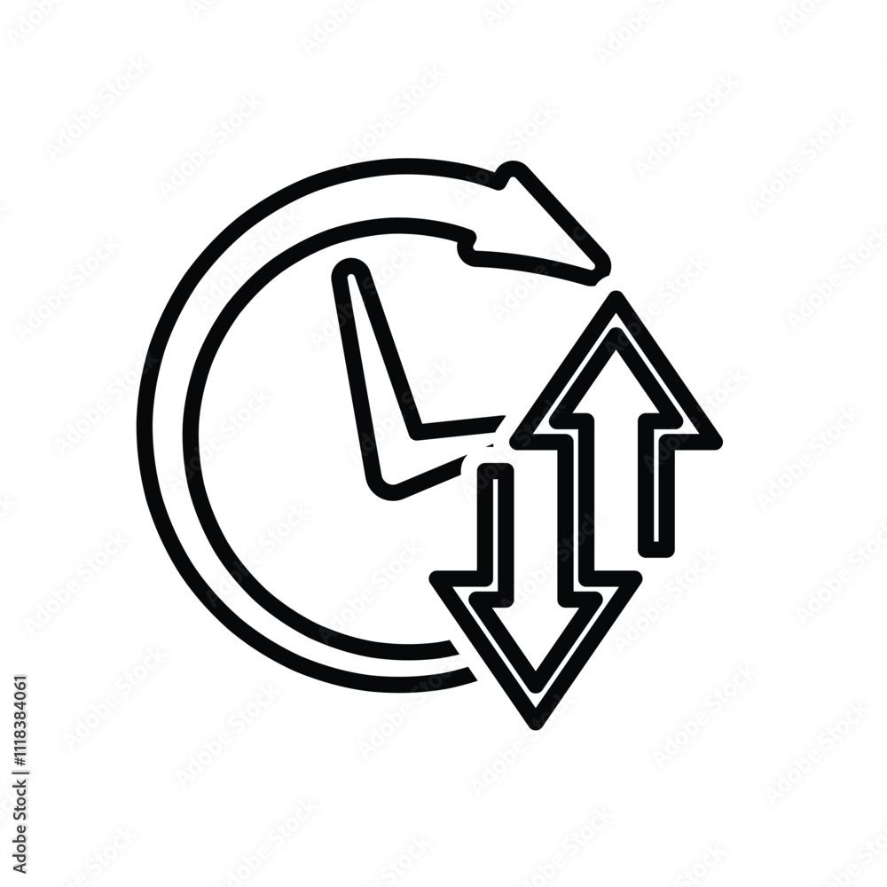 arrow icon. Up and Down signs with arrows vector illustration. Buy and sell symbols. for economics, data analysts, finance. line design style. arrow icon. Up and Down signs with arrows vector illustration. Buy and sell symbols. for economics, data analysts, finance. line design style.