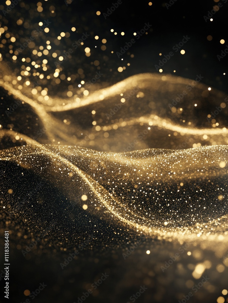 Stunning Close-up of Gold Confetti Stunning Close-up of Gold Confetti