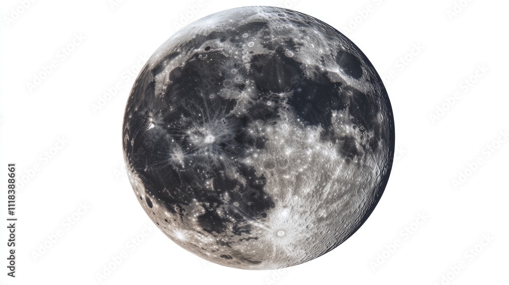 A Detailed View of the Moons Cratered Surface A Detailed View of the Moons Cratered Surface