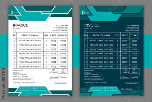 Modern invoice design,invoice template design,invoice design,bill design,cash memo design 