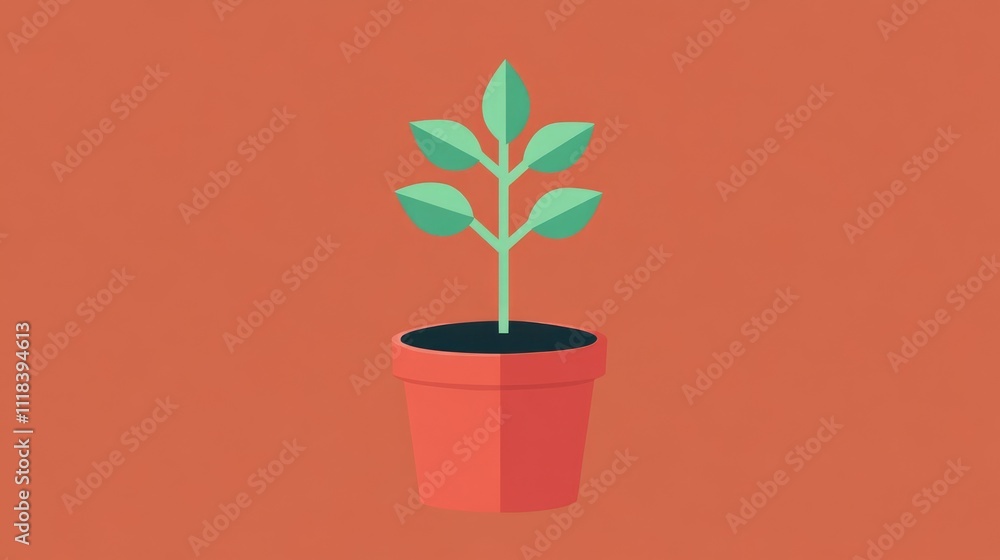 Fototapeta premium growing revenue flat design front view brand growth theme animation Complementary Color Scheme