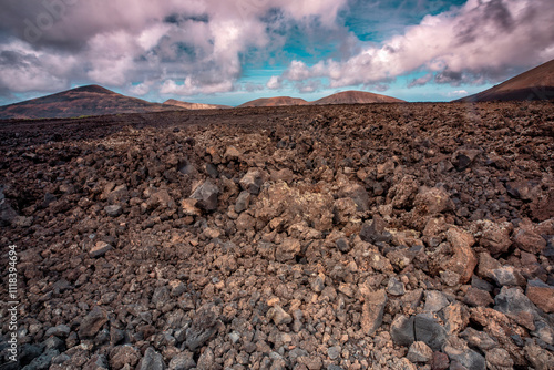 Lanzarote volcano in island canary islands