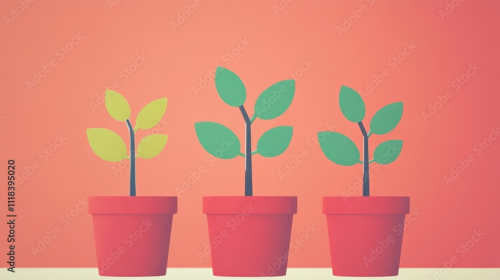 growing revenue flat design front view brand growth theme animation Complementary Color Scheme