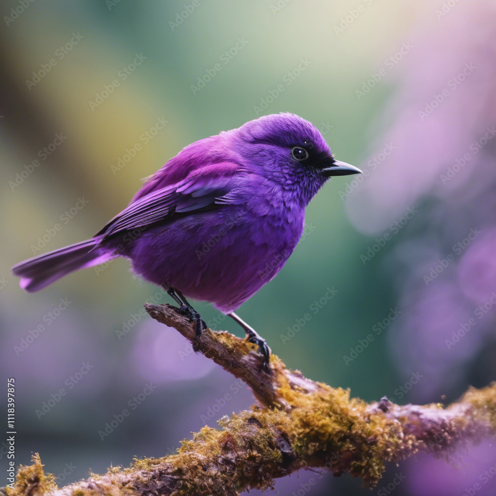 Naklejka premium Purple Bird Closeup