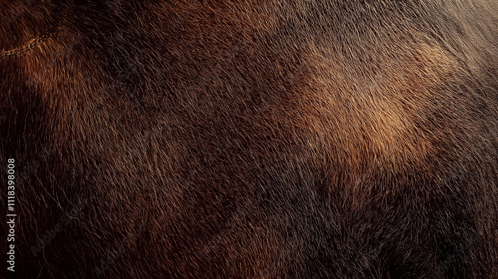 Rich brown animal fur texture with soft natural fibers and subtle tonal variations Rich brown animal fur texture with soft natural fibers and subtle tonal variations
