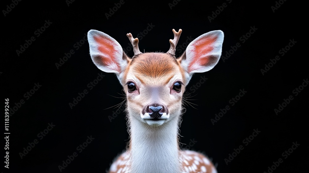 Fawn Portrait: Captivating Gaze Fawn Portrait: Captivating Gaze