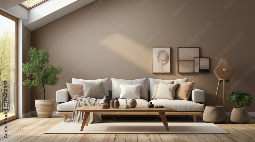 Fototapeta premium Modern Apartment Interior with Contemporary Furniture