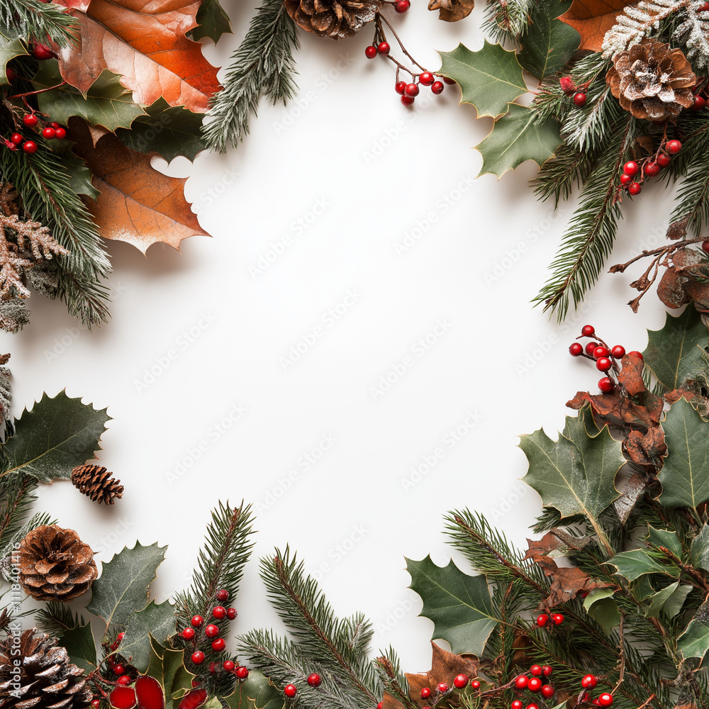 christmas wreath with red berries christmas wreath with red berries