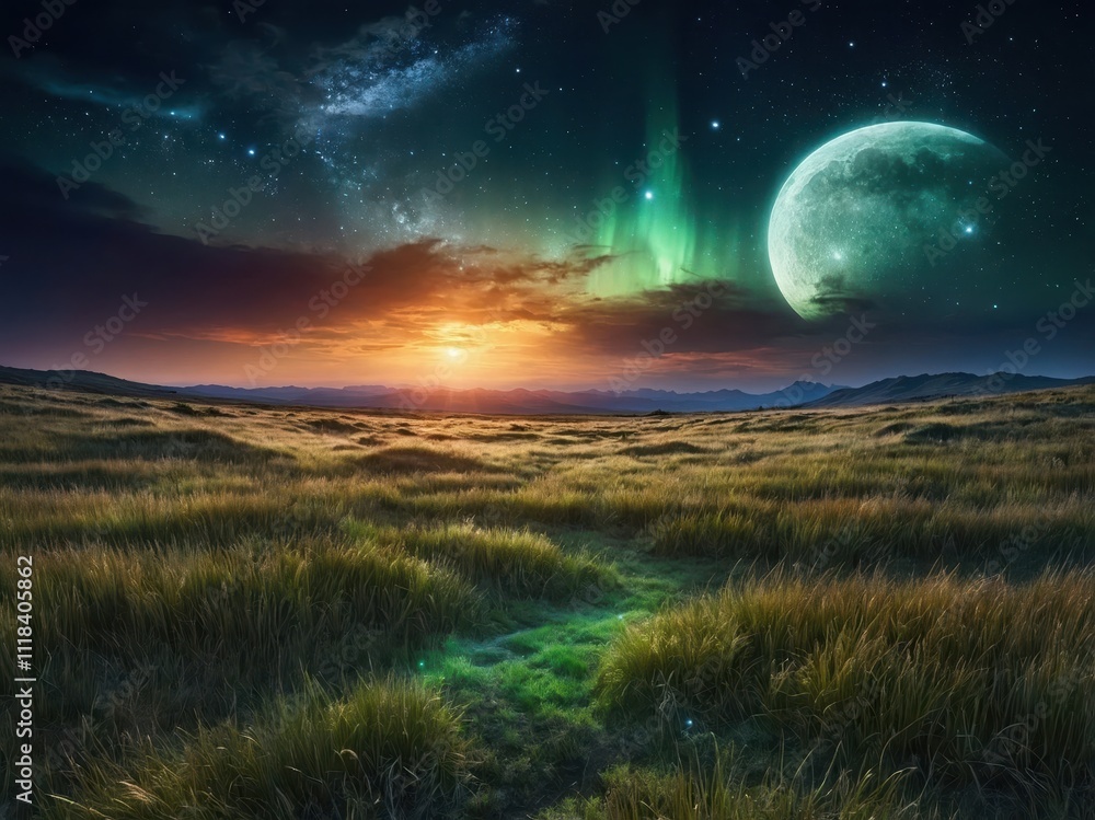 A surreal landscape featuring a vast field of glowing flowers under a vibrant sky, blending fantasy with nature’s beauty in a dreamlike setting A surreal landscape featuring a vast field of glowing flowers under a vibrant sky, blending fantasy with nature’s beauty in a dreamlike setting