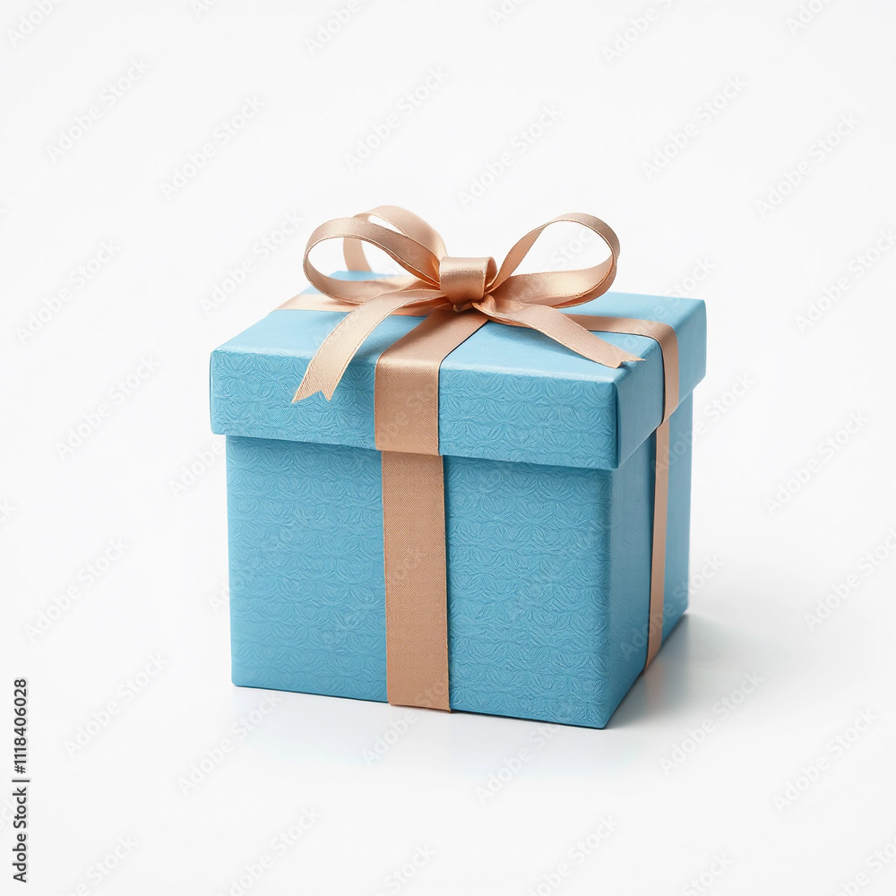 Christmas gift of blue colour box enclosed with a ribbon. Christmas gift of blue colour box enclosed with a ribbon.