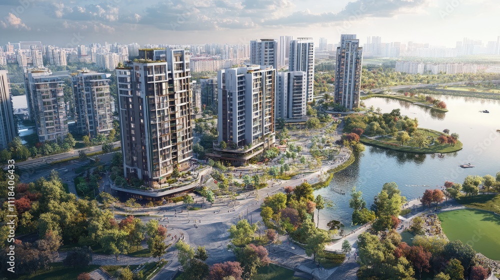 Fototapeta premium Real estate investment can contribute to community development, urban regeneration, and economic growth