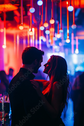 A modern Valentines Day dance party couples dancin photo