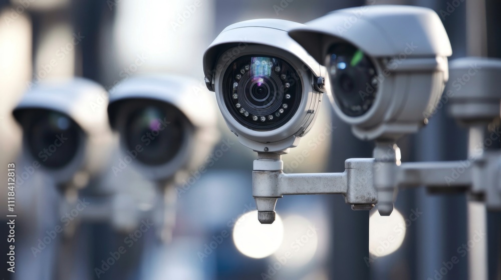 Multiple Security Cameras in Focus Multiple Security Cameras in Focus