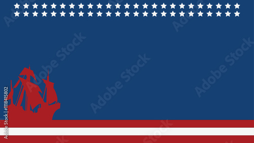 Colombus day Background With Copy Space Area and Negative Space.