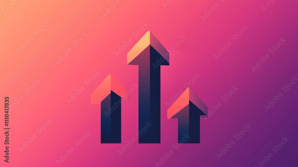 upward direction arrow flat design front view business development theme animation vivid upward direction arrow flat design front view business development theme animation vivid