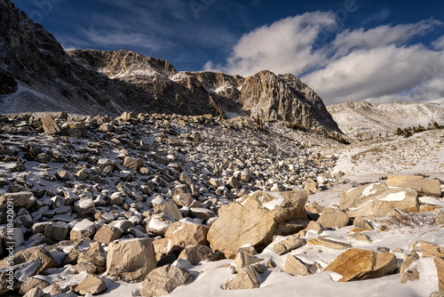 Old Main above Mirror Lake; Snowy Range; Wyoming photo