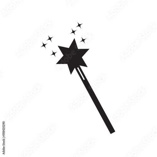 Magic wand tool icon sign. Vector