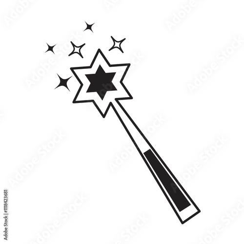 magic wand icon sign vector