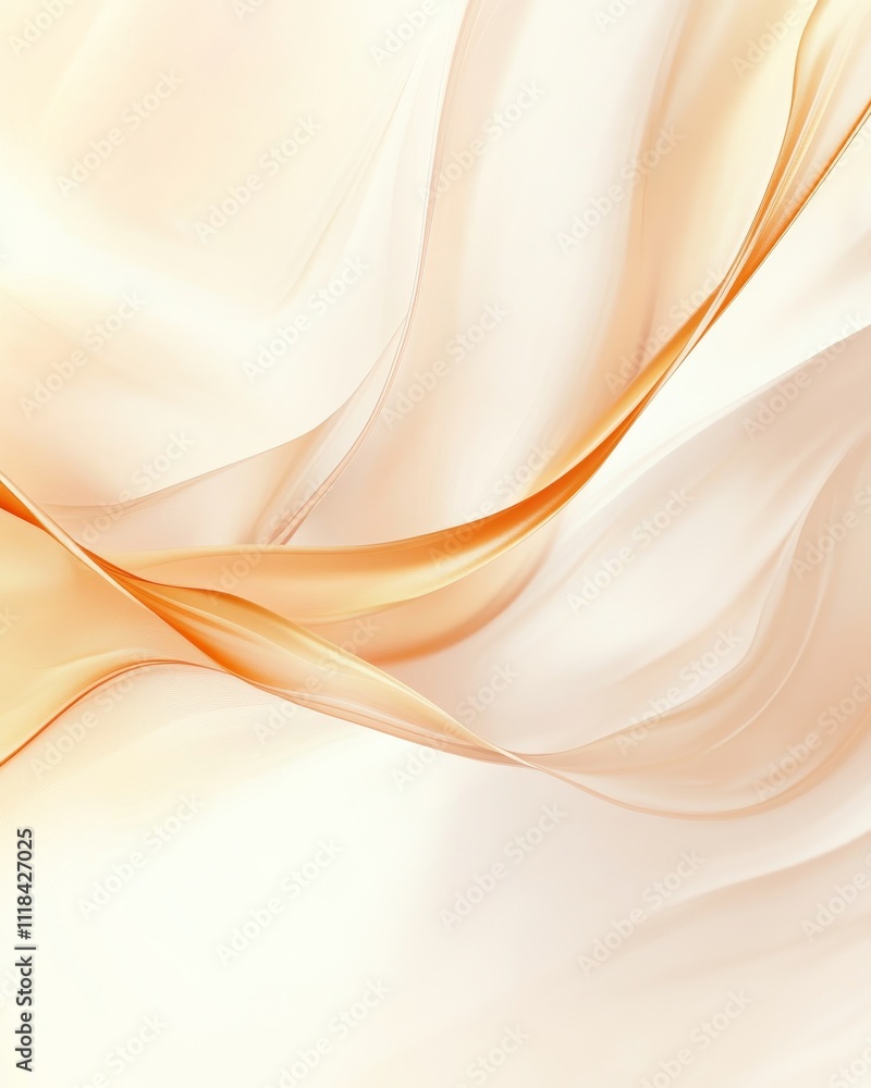 Obraz premium Elegant abstract cream and orange wave pattern background design