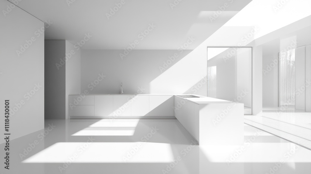 Minimalist White Kitchen Modern Design Interior Minimalist White Kitchen Modern Design Interior