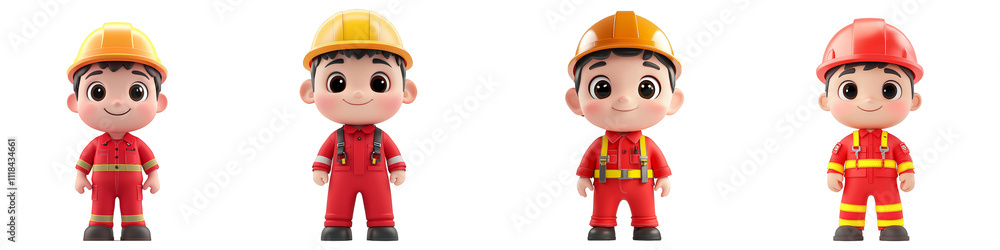 fireman - 3d Set on transparent background PNG file fireman - 3d Set on transparent background PNG file