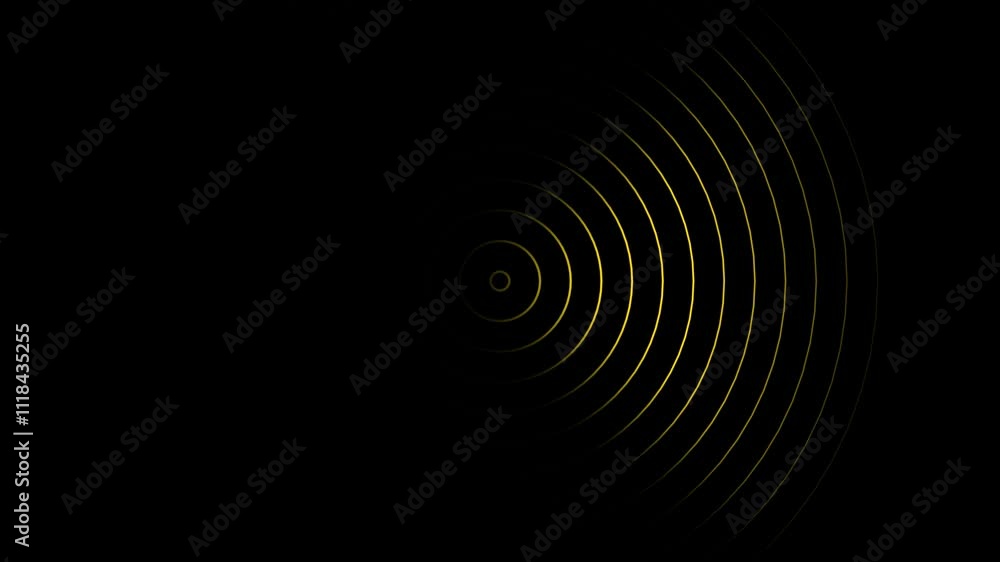Abstract radio waves animation. Futuristic radar concept.
