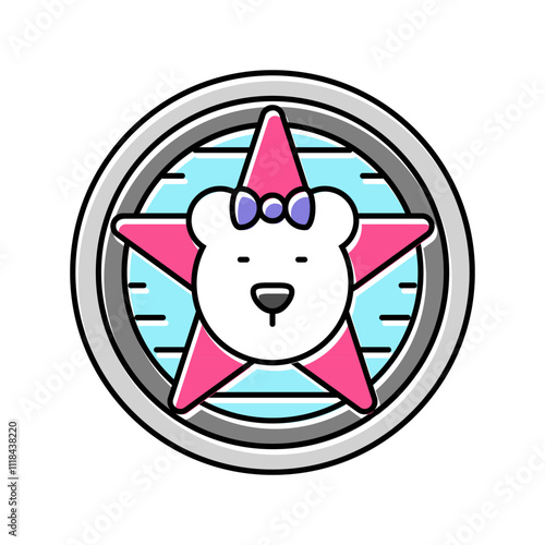 indie emo color icon vector. indie emo sign. isolated symbol illustration