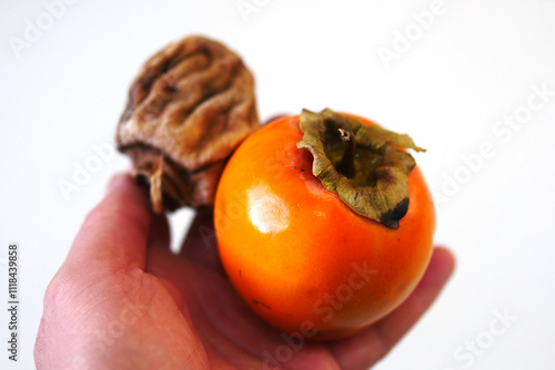 Dried persimmon,Dried persimmon is a nutritious, vitamin-rich, mineral-rich and sweet dried fruit variety photo