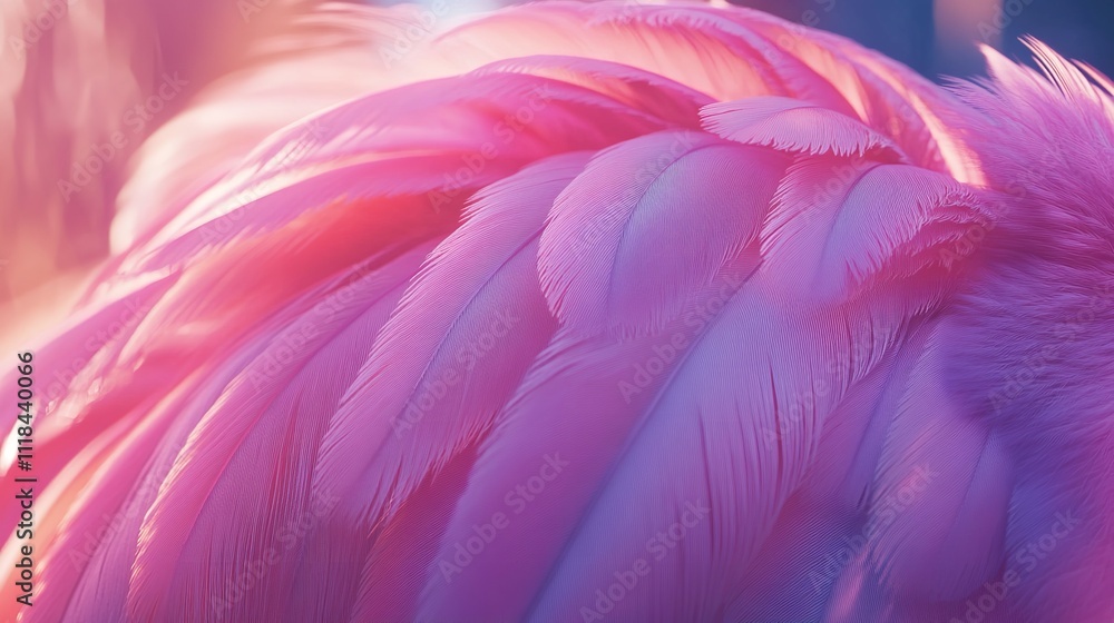 Close-up of a Pink Flamingo's Head and Feathers Close-up of a Pink Flamingo's Head and Feathers