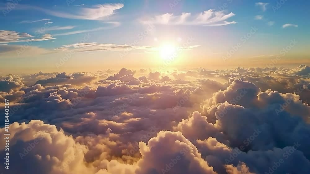 the sun rising over the clouds the sun rising over the clouds