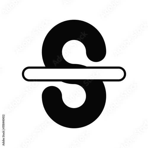 strike glyph icon with white background vector stock illustration