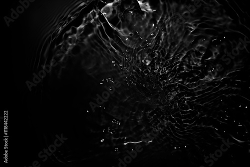 Image of black water surface with waves.