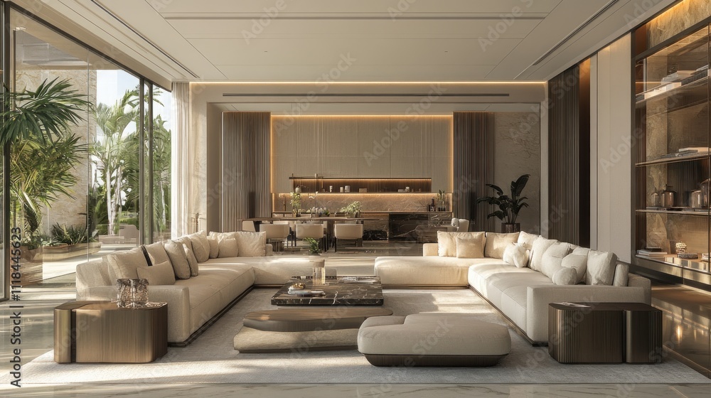 Modern Luxury Living Room Design With Neutral Tones Modern Luxury Living Room Design With Neutral Tones