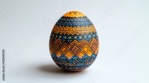 Beautifully decorated easter egg with intricate patterns and vibrant colors