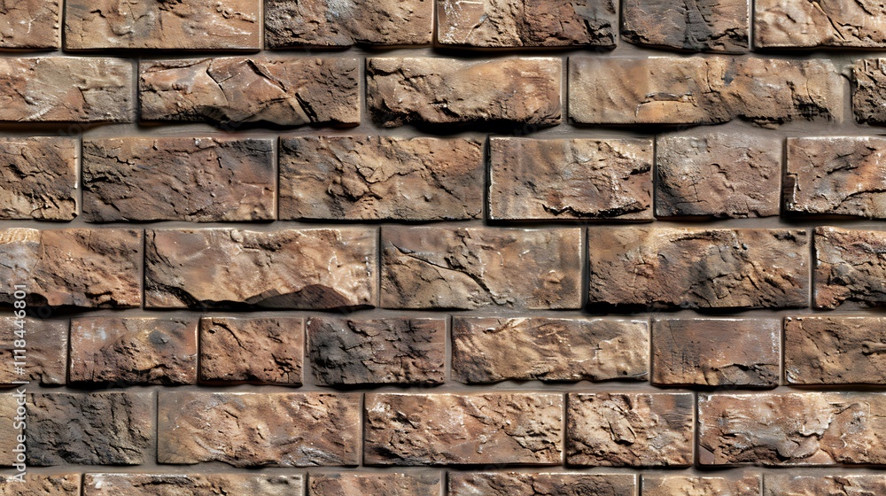 Seamless rough brown subway brick wall texture background with a rustic grungy brickwork repeat pattern for realistic 8k game design height bump mapping material shader 3D Seamless rough brown subway brick wall texture background with a rustic grungy brickwork repeat pattern for realistic 8k game design height bump mapping material shader 3D