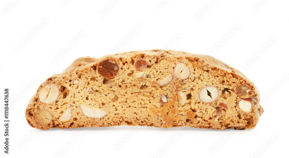 Traditional Italian almond biscuit (Cantucci) isolated on white Traditional Italian almond biscuit (Cantucci) isolated on white