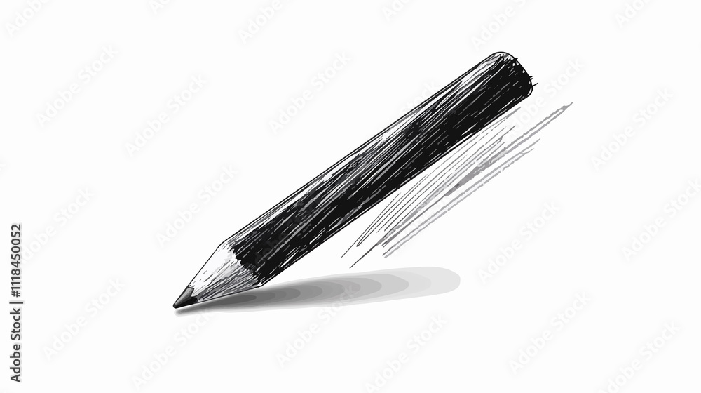 Sharp pencil sketch icon for professional design projects, isolated vector illustration Sharp pencil sketch icon for professional design projects, isolated vector illustration