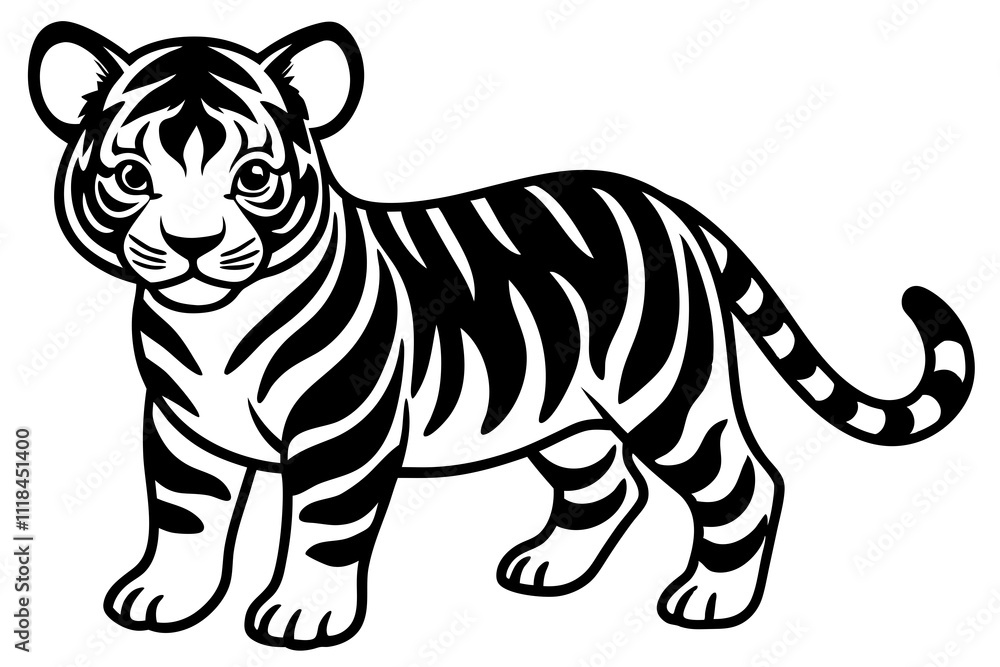 Baby Tiger vector illustration Baby Tiger vector illustration