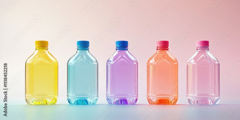 Colored liquids in glass bottles Colored liquids in glass bottles