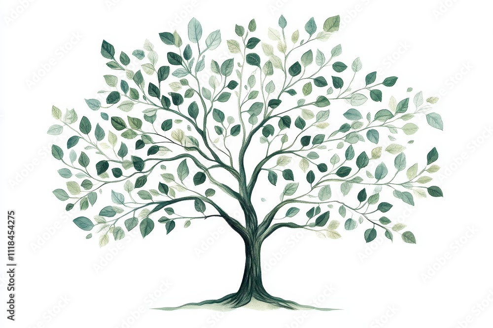 A stylized illustration of a tree with abundant green leaves. A stylized illustration of a tree with abundant green leaves.